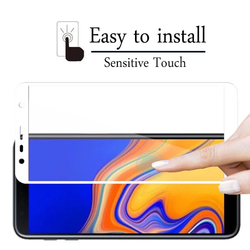 3D Защитное стекло для Samsung A7 2018 A6 Plus полное покрытие закаленное на Galaxy J6 J8 защита