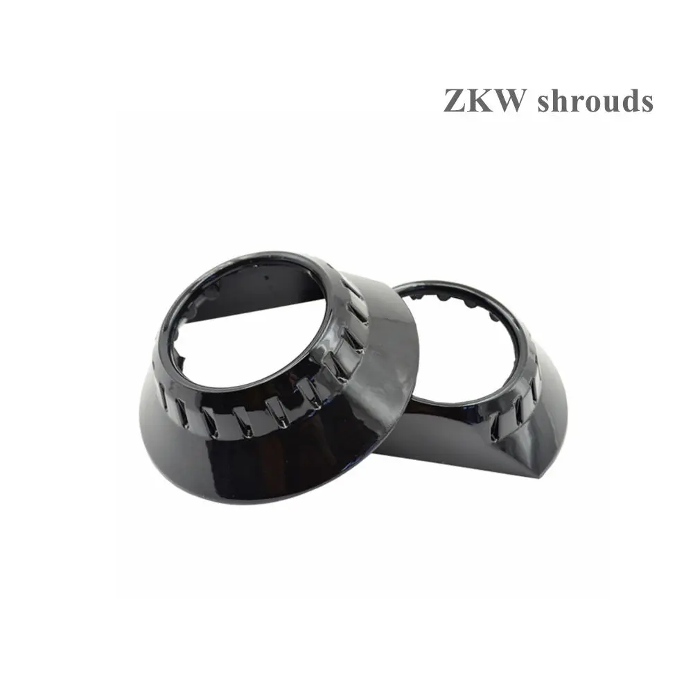 2.5inch bixenon HID car Projector lens 2Pcs with shrouds h1 xenon kit bulb headlight headlamp h4 h7 car assembly retrofit modify