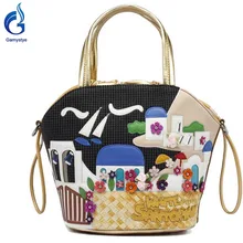2016 Women Bags designer new Print Women handbag Shoulder Bag tote Canvas Handbags sac a main borse feminina 3D flowers bolsas