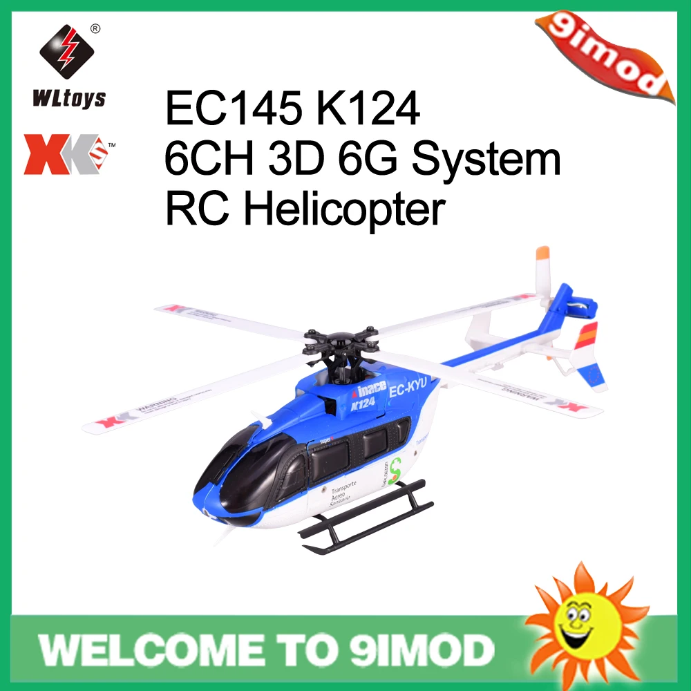 Wltoys XK EC145 K124 6CH 3D 6G система бесщеточный двигатель вертолет с передатчиком совместим с FUTABA S-FHSS BNF RTF
