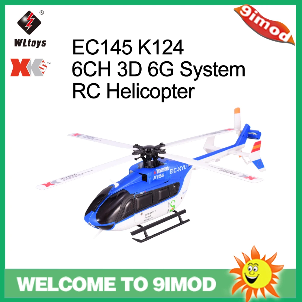 Wltoys XK EC145 K124 6CH 3D 6G бесщеточный двигатель RC вертолет с передатчиком совместим FUTABA S