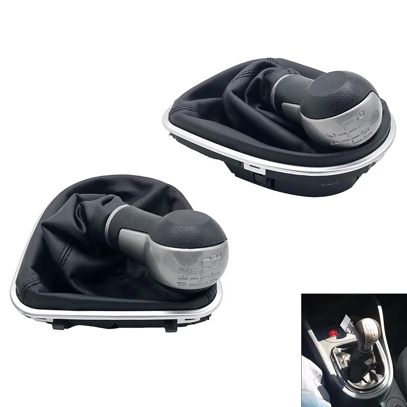 

5 / 6 Speed Manual Auto Car Gear Shift Knob Shifter Lever Gaiter Boot Cover for Seat Altea / Leon II / toledo III 2004-2012
