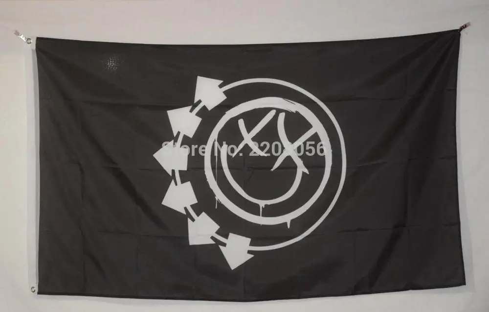 

Blink-182 logo emblem black FLAG LARGE 3x5 BANNER 100D Polyester Free Shipping