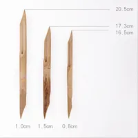 Juego de bolígrafos de caña de bambú duro, herramientas de modelado de cerámica, herramienta de arcilla polimérica, 3 unidades - Imagen 2