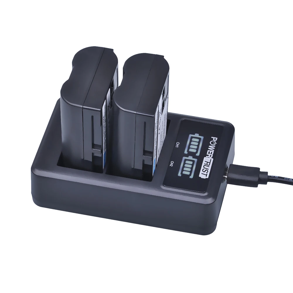 EN-EL15 RU EL15 ENEL15 Li-Ion Батарея akku+ светодиодный USB двойной Зарядное устройство для Nikon D600 D610 D600E D800 D800E D810 D7000 D7100, D7200