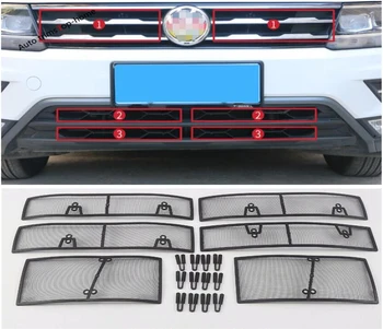 

Yimaautotrims Accessories Fit For Volkswagen VW Tiguan 2016 - 2020 Front Grille Insect Net Screening Mesh Protective Cover Kit