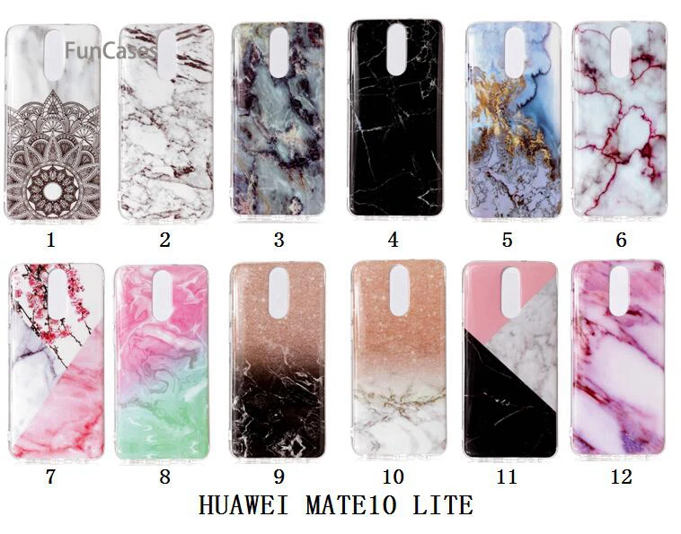 Flower Case sFor Celular Huawei Mate 10 Lite Soft TPU Back Cover Accessory Case Huawei Ascend Maimang 6 Honor 9i Huawey Nova2i