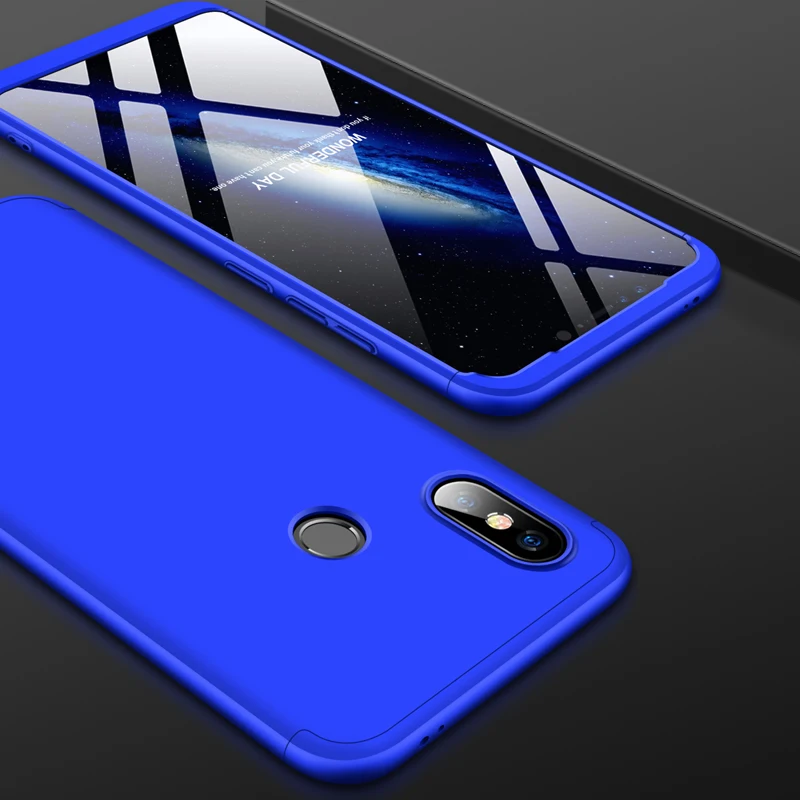 100 шт./лот 360 Полный чехол для телефона для Xiaomi Pocophone F1 MIX 2S 6X A2 для Redmi S2 Y2 5 5A Plus, Note 5, 3 в 1 матовый жесткий чехол из поликарбоната