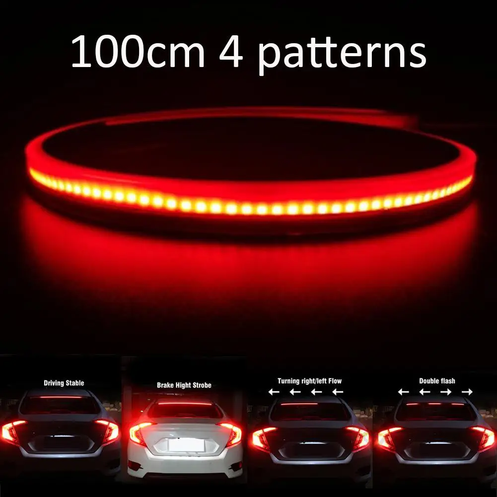 

40" Red LED Signal Light 3rd Third Brake Light Roofline Brake Light Strip Rear Windshield Stop Flow Lamp 12V Car Signal Strip