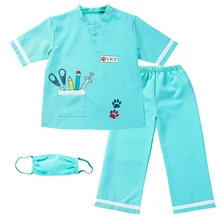 Дети ролевые игры Доктор опыт игры Костюм для детей(6-8 лет)-светильник зеленый