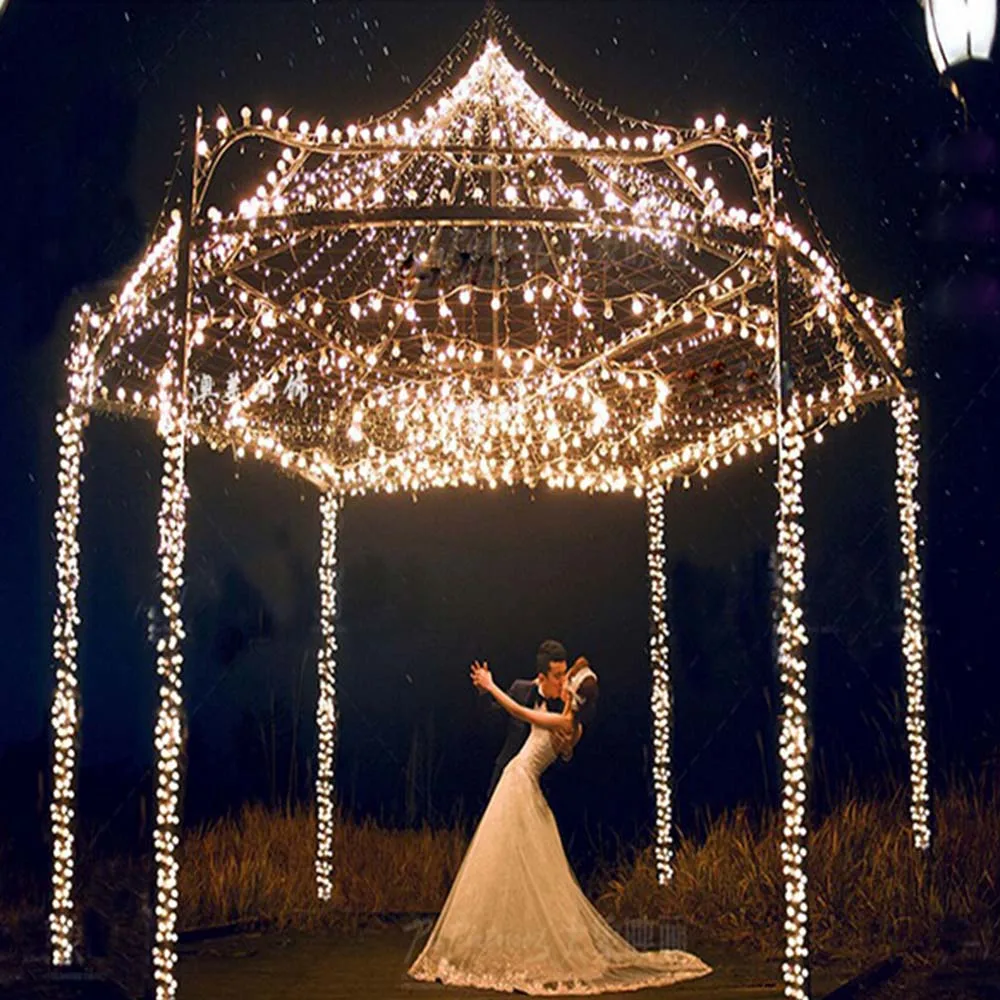 10 м светодиодный бусины в форме вишни сказочная гирлянда 60 лампочек 8 режимов USB шариковая струнная Лампа Рождественская елка Свадебные