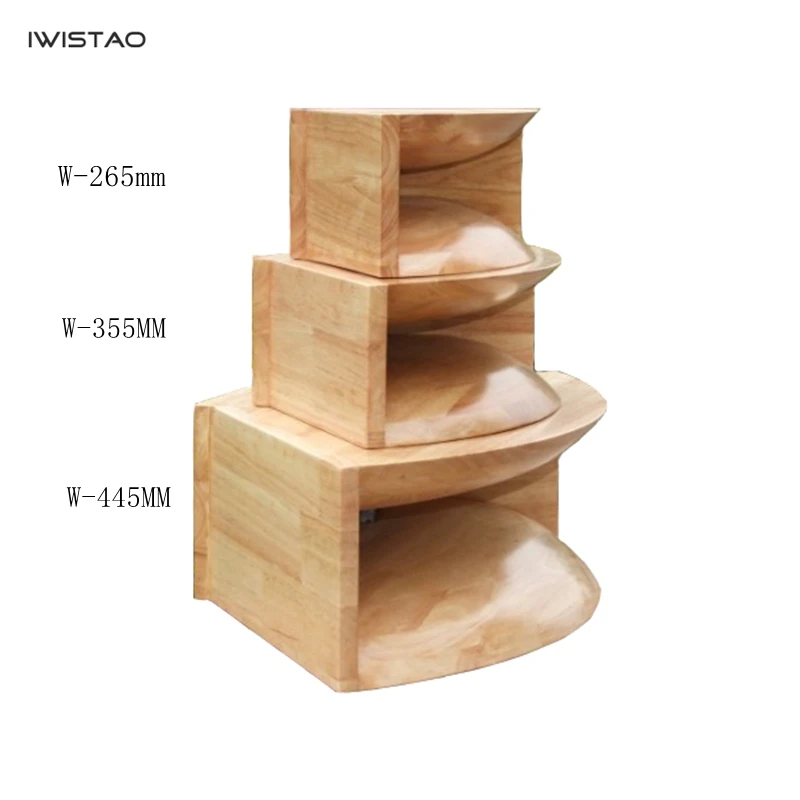 IWISTAO HIFI Empty Wood Horn Solid 1 Pair Treble Compensation for Full Range Matched Fostex FT17H Horn Wide 445mm