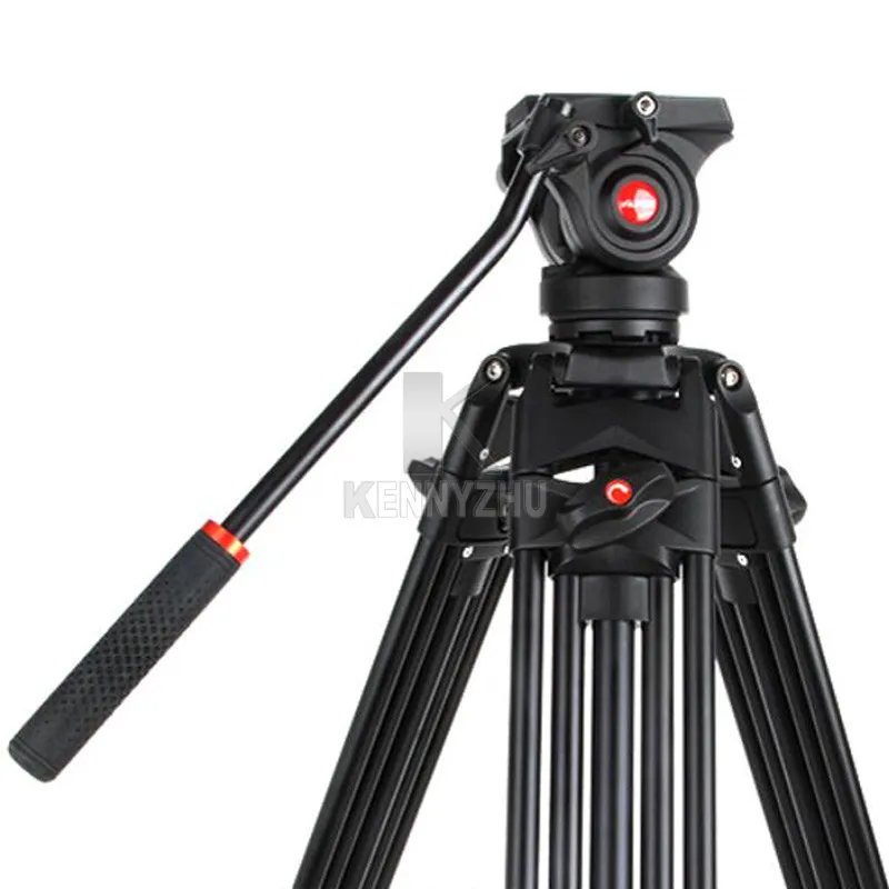 DHL Viltrox Pro 1,8 м Алюминиевая, сверхмощная видеокамера штатив VX-18M+ головка сковороды+ сумка для переноски для DSLR камеры DV видеокамеры