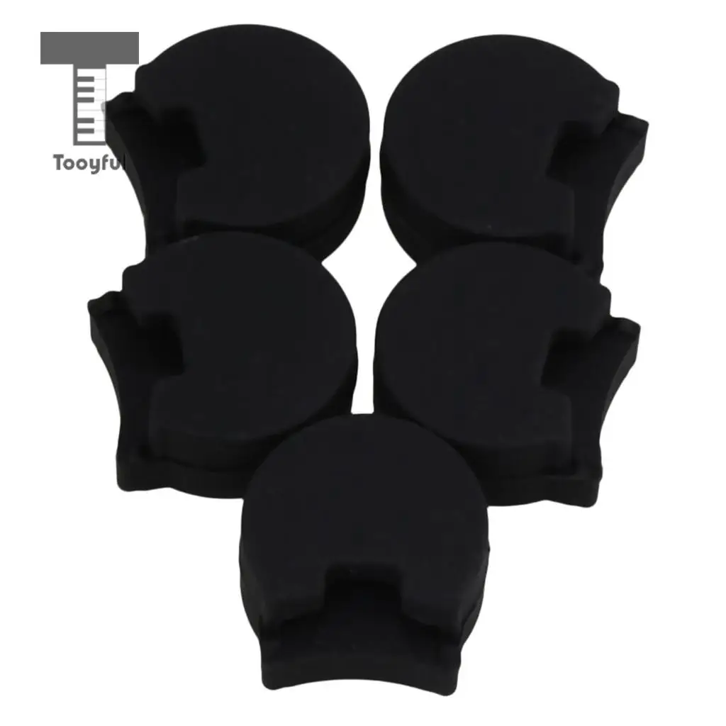 5pcs Thickness 10mm Black Rubber Clarinet Oboe Thumb Rest Cushion Pad Protector Comfortable Woodwind Instrument Parts