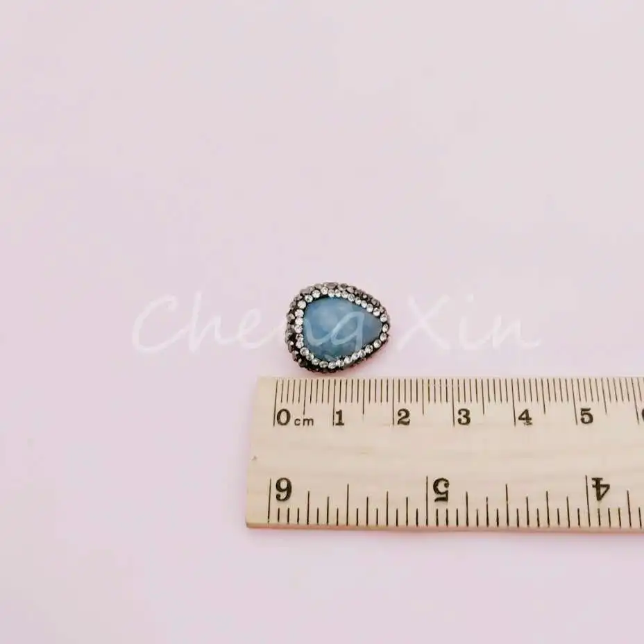 Модный прозрачный синий натуральный камень, Агат ювелирный разъем используется для изготовления ожерелья и ювелирных аксессуаров