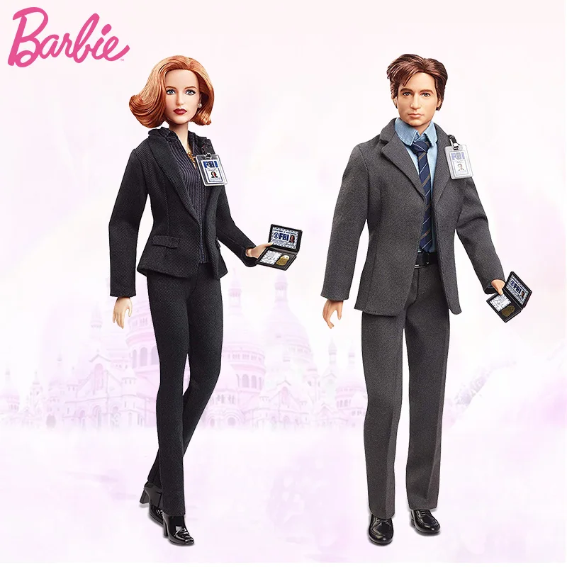 

Genuine Barbie Colletions Dolls The X-Files Agent Mulder Toys for Girls Original Birthday Gifts Barbie Dolls Children's Toys