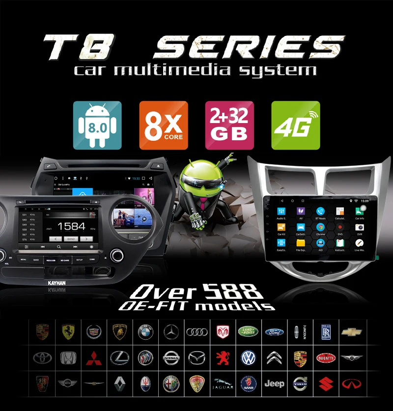 Cheap AUTOJIAPIN 9" Eight Core Android 8.0 2G RAM 1024*600 CAR Navigation For KIA K3 / CERATO / FORTE 2013-   With Stereo Radio Audio 1