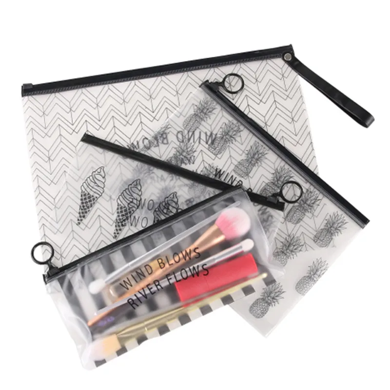 

1pcs Clear Transparent PVC Zipper Bag Pencil Case Student Pencil Cases stationery organizer School Pen Box Suppliers Hot