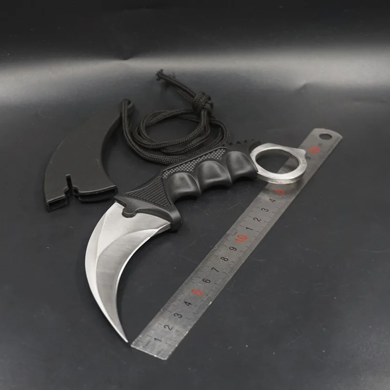 Cs go Karambit нож для походов, походов, охоты, нож с фиксированным лезвием, для выживания, для тренировок, тактические когтевые ножи, для повседневного использования, многофункциональные инструменты