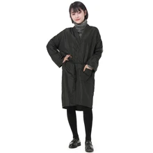 Профессиональный Шелковый парикмахерский кимоно халат дышащий полиэстер сетчатый рукав спа красота кимоно платье салон Рабочая обертка в светильник