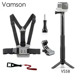 Vamson для Gopro hero 7 6 5 4 3 монопод Штатив нагрудный ремень j-крюк пряжки ключ для SJCAM для SJ4000 для Xiaomi для Yi VS58