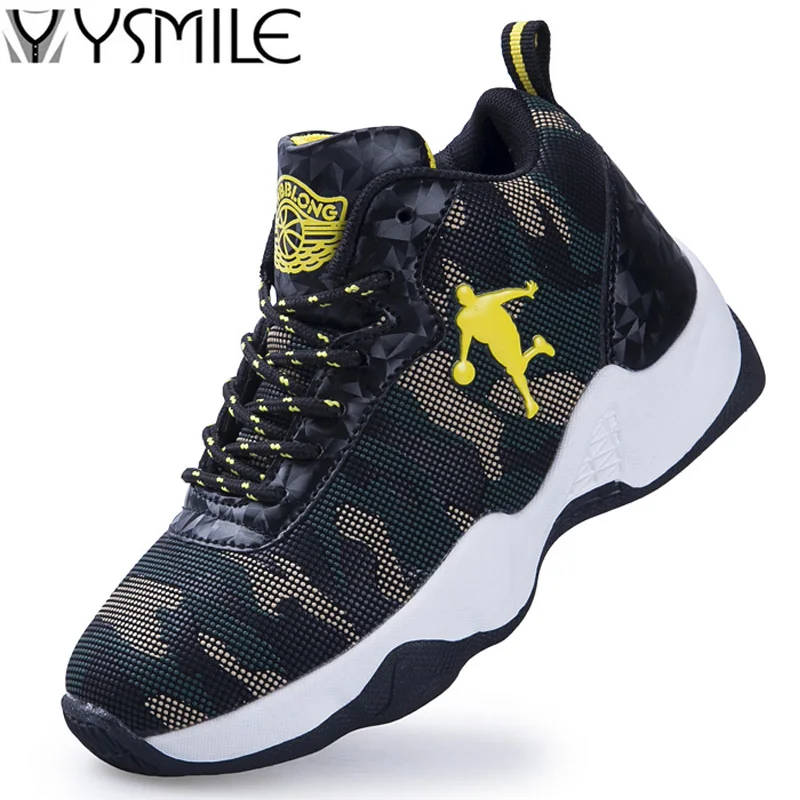 

High Quality Thick Sole Non-slip Outdoor Kids Sneakers Boys Basketball Shoes Footwear Rubber Children Sports Shoes Basket 31-38
