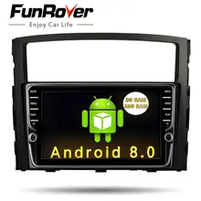 Funrover IPS Android8.0 2 din Car Multimedia stereo dvd Player For MITSUBISHI Pajero V97 V93 2006-2015 Navigation Video GPS Navi