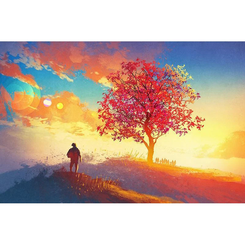 Full Square Diamond embroidery boy 5D DIY Diamond painting Cross stitch landscape Full Round Diamond mosaic trees