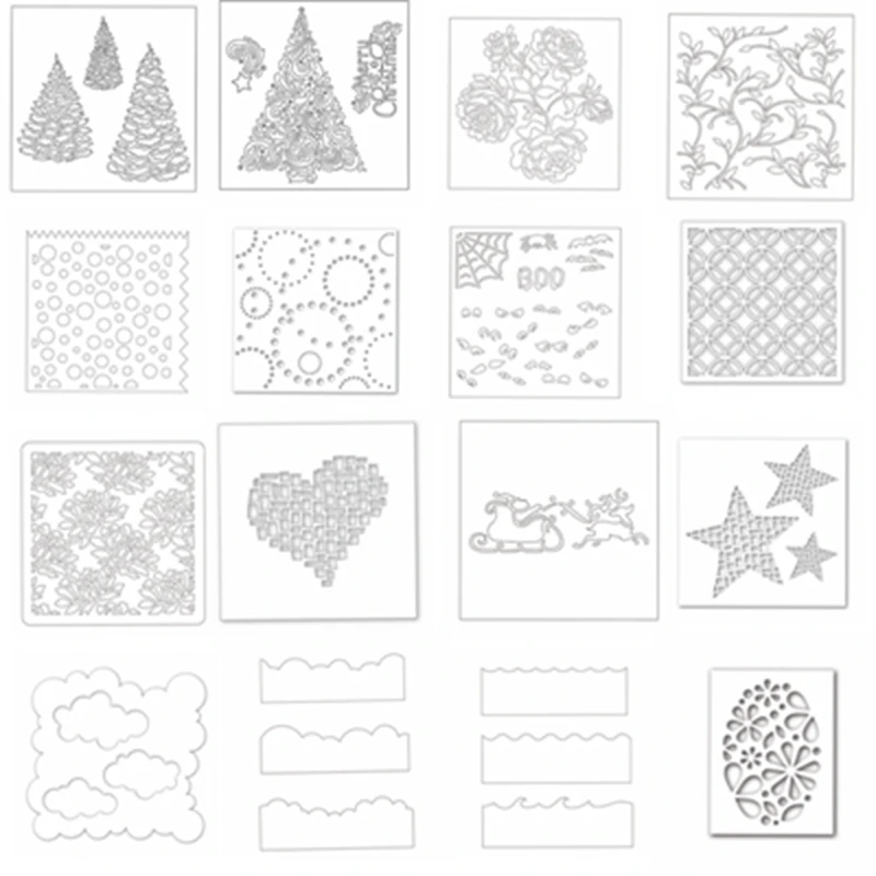 

Multi Types Plastic Draw Stencil For DIY Scrapbooking Decorative Embossing DIY Cards Craft Plastic Templates Drawing Sheets