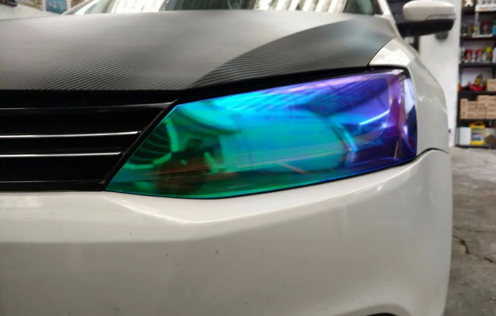 Black smoked headlight tint film (1)