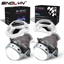 SINOLYN Metal 3.0 inch Car HID Bi xenon Headlight Lens Projector D2S Q5 For H4 Headlamp Retrofit Tuning Car Styling Automobiles