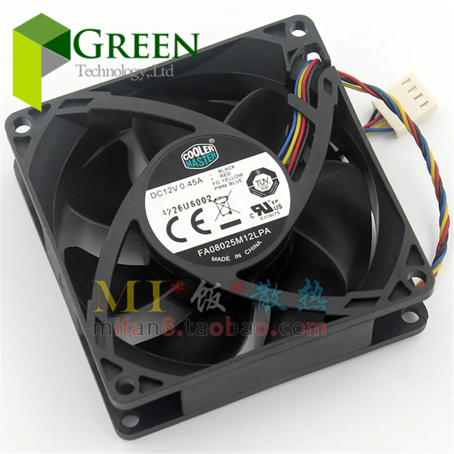 5pcs The Original Cooler Master Fa08025m12lpa 8025 80mm 8cm Computer ...