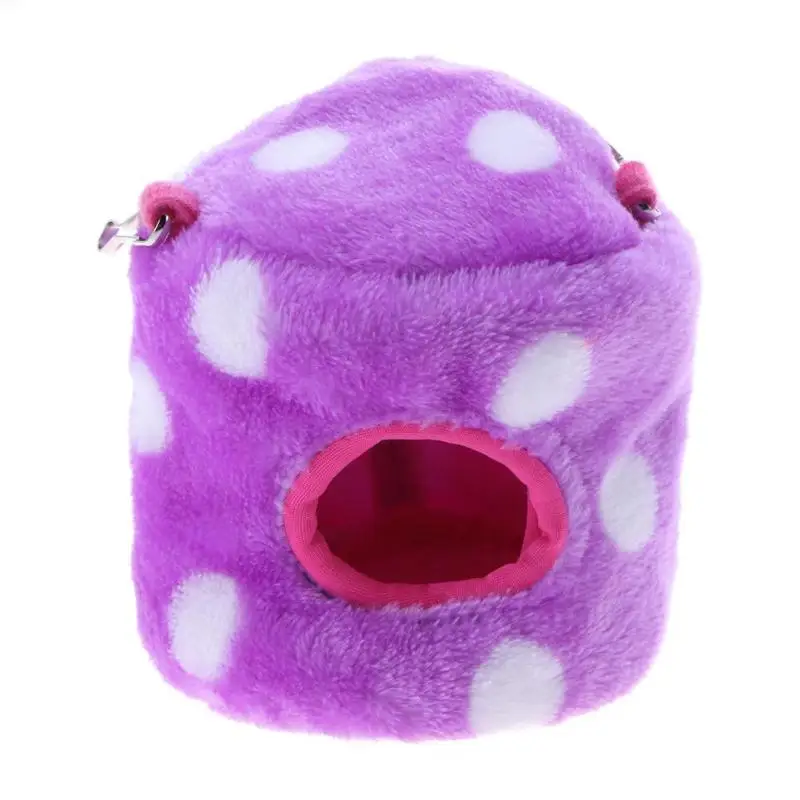 

Guinea Pig Hamster House Winter Pet Nest Flannel Warm Dot Chinchillas Squirrel Bed Cage Accessories Mini Animals Hanging Bed