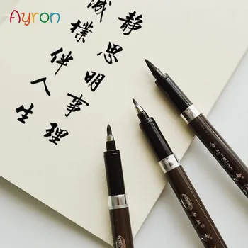 

3 pcs/lot Calligraphy Pen Japan Material Brush for Signature Chinese Words Learning Stationery Art Marker Pens School Supplies