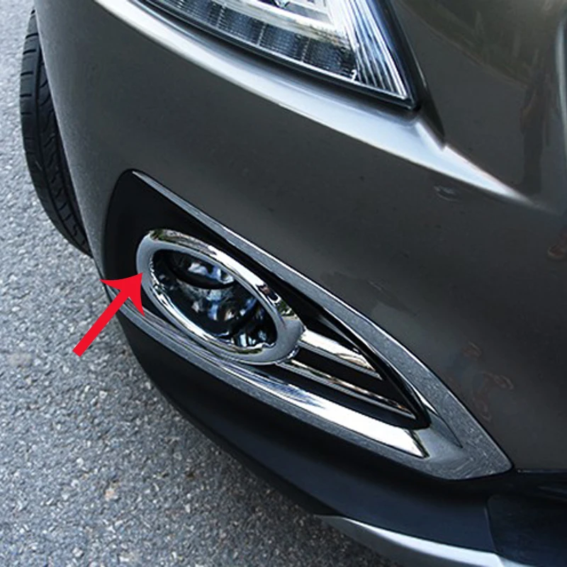 

Free Shipping High Quality ABS Chrome Front Fog lamps cover Trim Fog lamp shade Trim For Peugeot 3008