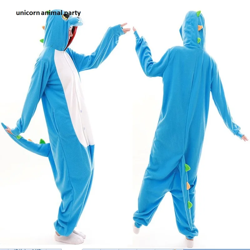 

Kigurumi Adult Unisex Blue Dinosaur Onesies Cartoon Animal Dragon Pajamas Pyjamas Jumpsuit Nightwear Carnival Costumes hoodies