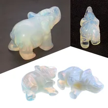 1 шт. натуральный нефрит, вырезанный вручную Счастливый Слон Фортуна фэн шуй Статуя Статуэтка офисное украшение чакра целебные камни
