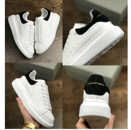 

Luxurys Alexander Mcqueens Sneakers Shoes For Men/women Euro Size 35-44 Black/white B01