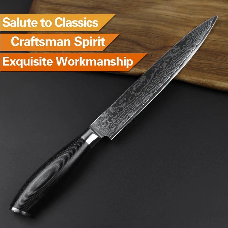  XINZUO 5Pcs Kitchen Knives Set 67 layer Japanese VG10 Damascus Steel Chef Cleaver Santoku Utility P - 32412859006