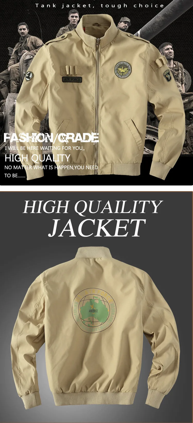 Осень Air Force 1 полета Куртки Для мужчин Повседневное хлопок Куртки высокое качество Армейский зеленый милитари Куртки Для мужчин s Bomber coat 4XL