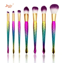 

jollity 7 pcs Makeup Brush Set Diamond Rainbow Color Cosmetics Tool Blush Foundation Eyeshadow Concealer Beauty Make Up Brush