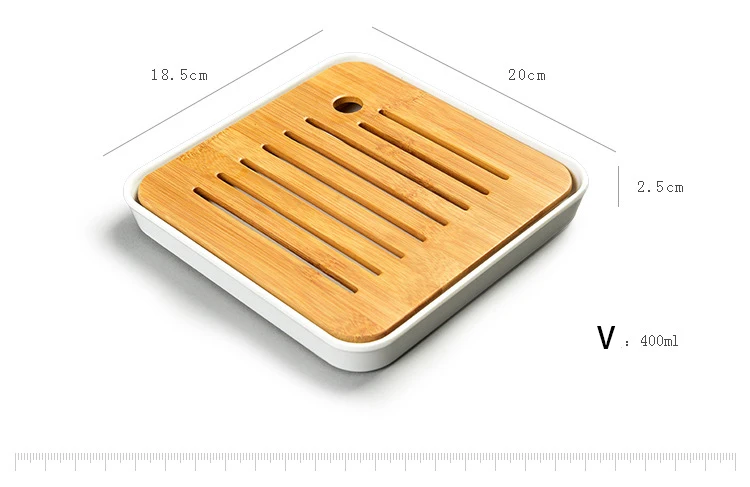 Чайный поднос в японском стиле из натурального дерева и бамбука, чайный набор кунг-фу, настольная доска, китайский чайный зал, инструменты для церемонии, чайный сервиз