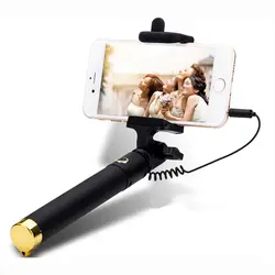 Универсальный Люкс мини Selfie Палка Монопод для Samsung Galaxy S7 S6 S5 S4 S3 Edge Mini Проводной Selfie Пало Паз Камера Пункт
