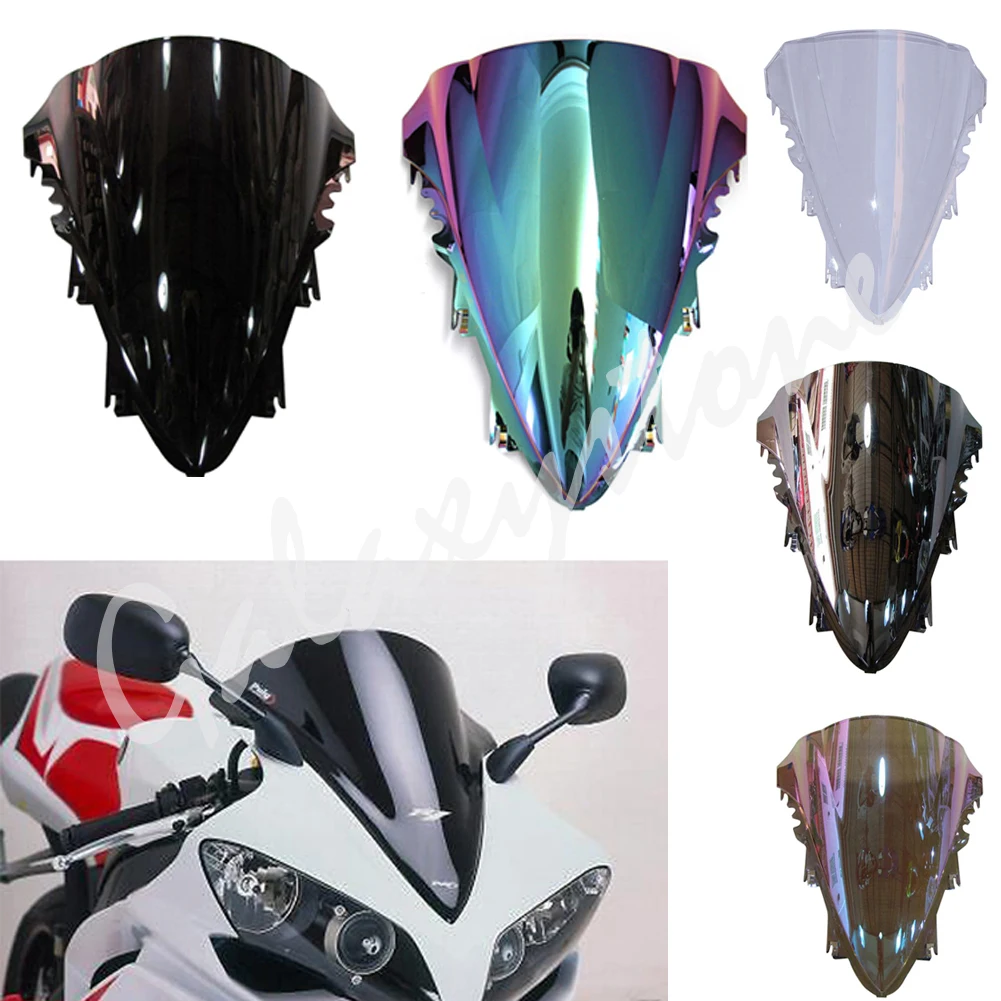 

Windshield 5 Color Double bubble For Yamaha YZF-R1 Screen 2007 2008 YZFR1