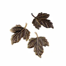 10 шт. бронзовые тона лист филигранные обертывания соединители металлические поделки подарок украшение DIY 49x65 мм