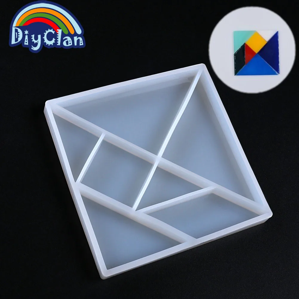 Jigsaw Puzzle Creative clear Silicon Molds Epoxy Resin Jewelry Making