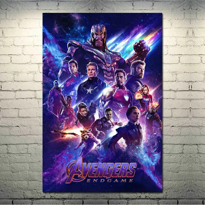 

Avengers End Game Captain America Iron Man Thor Superhero Marvel Movie Art Silk Canvas Poster 13x20 24x36inch Wall Pictures-022