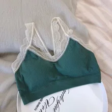 Женский простой кружевной бюстгальтер женский кружевной ремень Топ Бюстгальтер летние женские хлопковые тонкие топики Топы