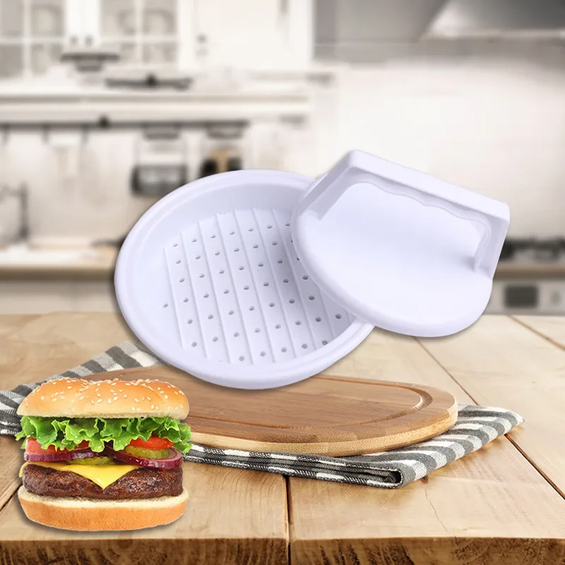 

4pcs/pack Durable DIY Plastic Round Patty Press Form Hamburger Mold Kitchen Accessories Tool Meat Beef Grill Burger Maker Mould