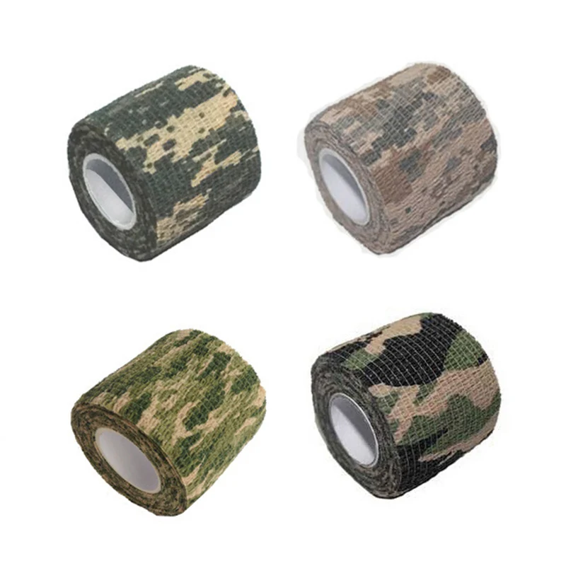 

5pcs/Lot 5cmx4.5m Camo Outdoor Hunting Shooting Tool Camouflage Stealth Tape Durable Waterproof Wrap